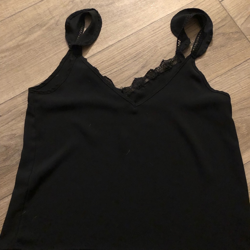 SHEIN  Black Lace Trim Camisole aTank Top